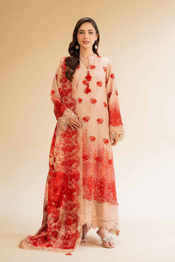 Nishat Linen 3 Piece - Digital Printed Embroidered Suit - 42501340 Online Shopping